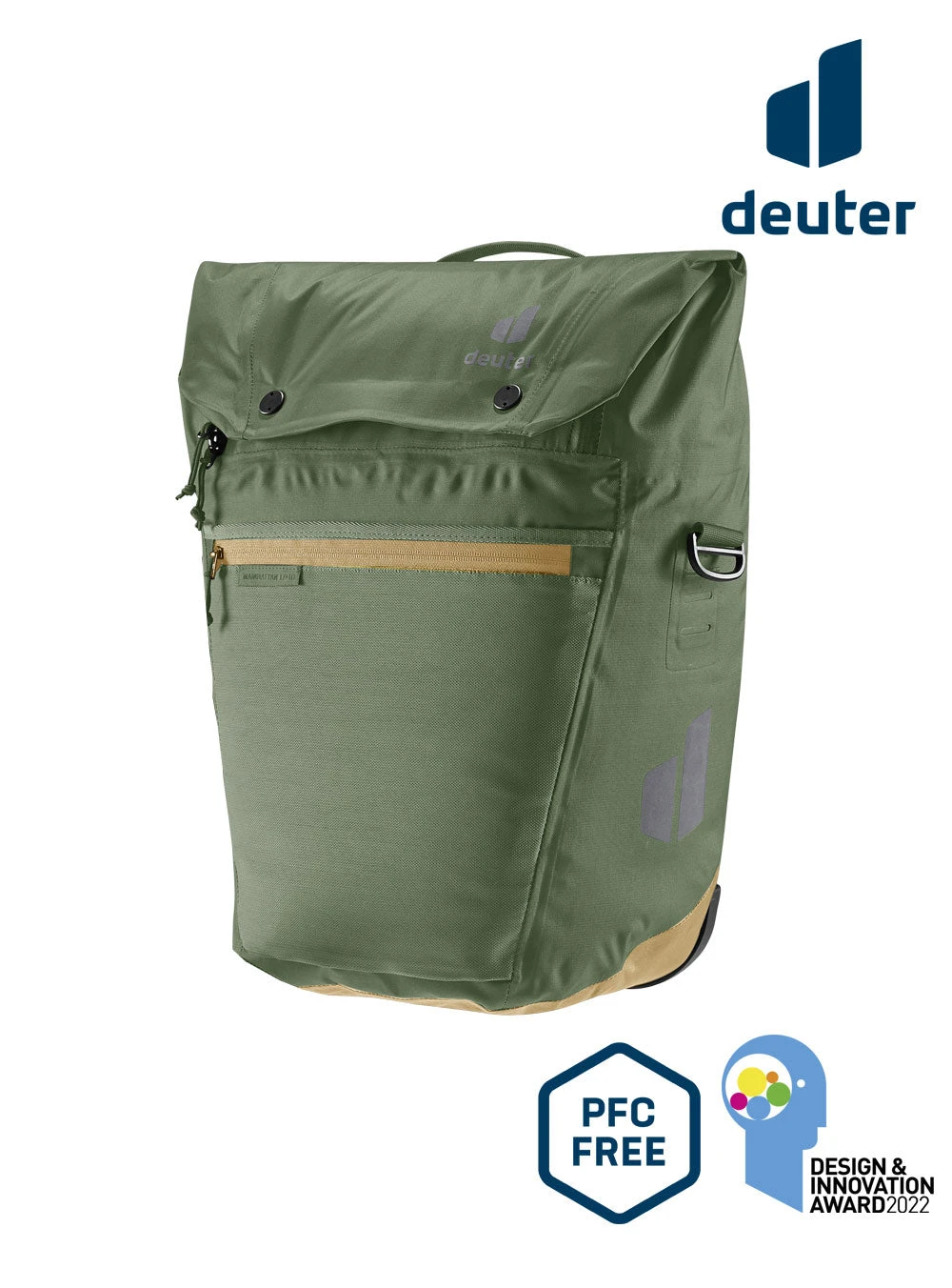 Ortlieb Deuter Mainhattan 17+10 Fahrradtasche Khaki-clay