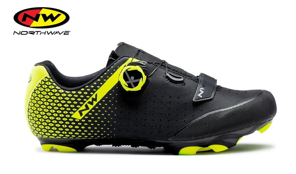 NORTHWAVE ORIGIN PLUS 2 SHOES, BLACK-YELLOW FLUO â Bild 2