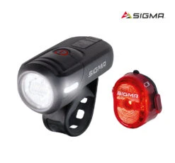 SIGMA AURA 45 USB LED Frontleuchte | NUGGET II Rücklicht Beleuchtungsset